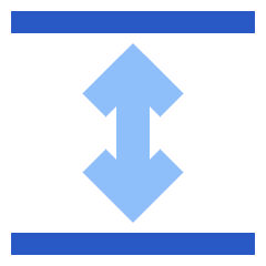 Line Arrow Expand Vertical Icon from Sharp Flat Set
