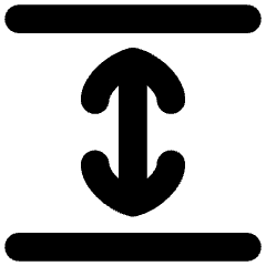 Line Arrow Expand Vertical Icon from Flex Solid Set