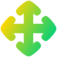 Line Arrow Move Icon from Plump Gradient Set