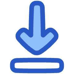 Line Arrow Move Down 1 Icon from Plump Duo Set