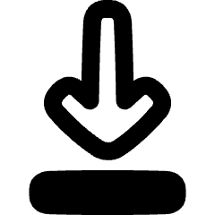 Line Arrow Move Down 1 Icon from Plump Remix Set