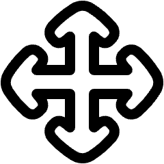 Line Arrow Move Icon from Plump Line Set
