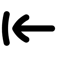 Line Arrow Move Left 1 Icon from Flex Solid Set
