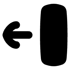 Line Arrow Move Left 2 Icon from Flex Solid Set