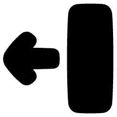 Line Arrow Move Left 2 Icon from Plump Solid Set