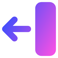 Line Arrow Move Left 2 Icon from Core Gradient Set
