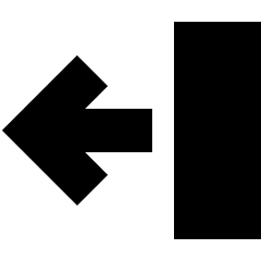 Line Arrow Move Left 2 Icon from Sharp Solid Set
