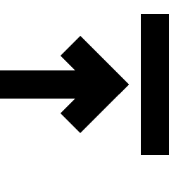 Line Arrow Move Right 1 Icon from Sharp Solid Set