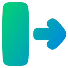 Line Arrow Move Right 2 Icon from Plump Gradient Set