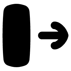 Line Arrow Move Right 2 Icon from Flex Solid Set