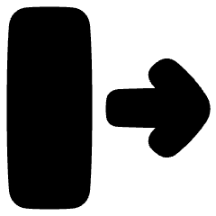 Line Arrow Move Right 2 Icon from Plump Solid Set