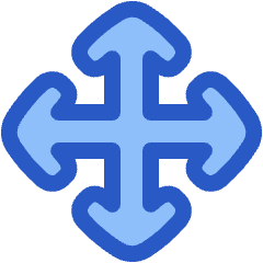 Line Arrow Move Icon from Plump Duo Set