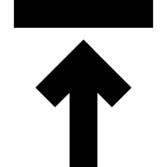 Line Arrow Move Up 1 Icon from Sharp Solid Set