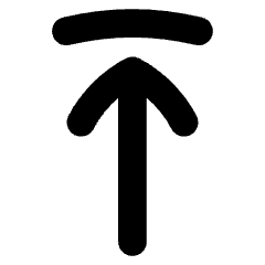 Line Arrow Move Up 1 Icon from Flex Solid Set
