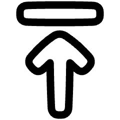 Line Arrow Move Up 1 Icon from Plump Line Set
