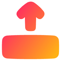 Line Arrow Move Up 2 Icon from Plump Gradient Set