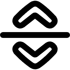 Line Arrow Move Vertical Icon from Plump Remix Set