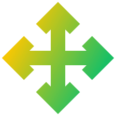 Line Arrow Move Icon from Sharp Gradient Set