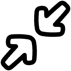 Line Arrow Shrink Diagonal 1 Icon from Plump Line Set