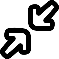 Line Arrow Shrink Diagonal 1 Icon from Plump Remix Set