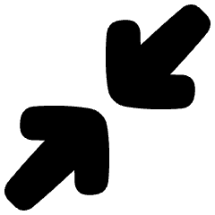 Line Arrow Shrink Diagonal 1 Icon from Plump Solid Set