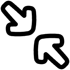 Line Arrow Shrink Diagonal 2 Icon from Plump Line Set