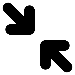 Line Arrow Shrink Diagonal 2 Icon from Core Solid Set