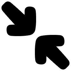 Line Arrow Shrink Diagonal 2 Icon from Plump Solid Set