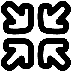 Line Arrow Shrink Icon from Plump Remix Set