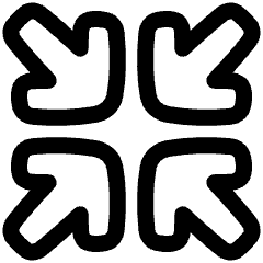 Line Arrow Shrink Icon from Plump Line Set