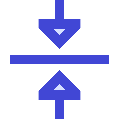 Triangle Arrow Align Center Icon from Sharp Duo Set