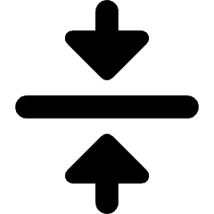 Triangle Arrow Align Center Icon from Core Solid Set