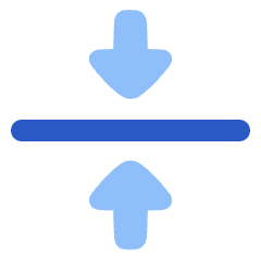Triangle Arrow Align Center Icon from Plump Flat Set
