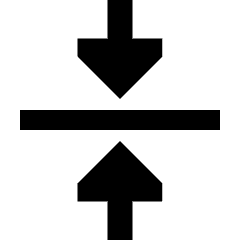 Triangle Arrow Align Center Icon from Sharp Solid Set