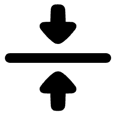 Triangle Arrow Align Center Icon from Plump Solid Set