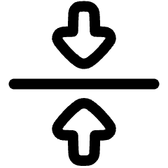 Triangle Arrow Align Center Icon from Plump Line Set