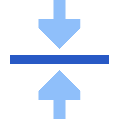 Triangle Arrow Align Center Icon from Sharp Flat Set