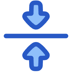 Triangle Arrow Align Center Icon from Plump Duo Set