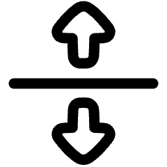 Triangle Arrow Align From Center Icon from Plump Line Set