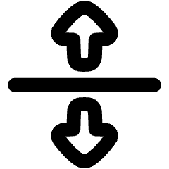 Triangle Arrow Align From Center Icon from Plump Remix Set