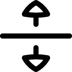 Triangle Arrow Align From Center Icon from Flex Line Set