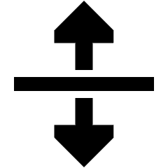 Triangle Arrow Align From Center Icon from Sharp Solid Set