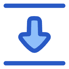 Triangle Arrow Align Move Down Bottom Icon from Plump Duo Set
