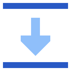 Triangle Arrow Align Move Down Bottom Icon from Sharp Flat Set