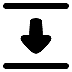 Triangle Arrow Align Move Down Bottom Icon from Plump Solid Set