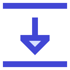 Triangle Arrow Align Move Down Bottom Icon from Sharp Duo Set