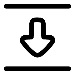 Triangle Arrow Align Move Down Bottom Icon from Plump Line Set