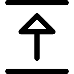 Triangle Arrow Align Move Up Top Icon from Core Line Set