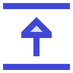 Triangle Arrow Align Move Up Top Icon from Sharp Duo Set