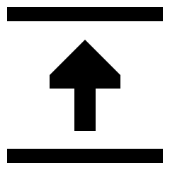 Triangle Arrow Align Move Up Top Icon from Sharp Solid Set